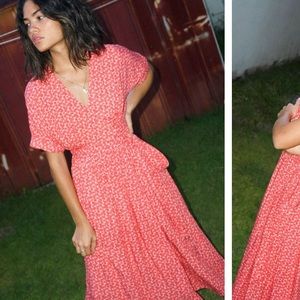 Urban Outfitters Gabrielle Mid Length Tie Dress